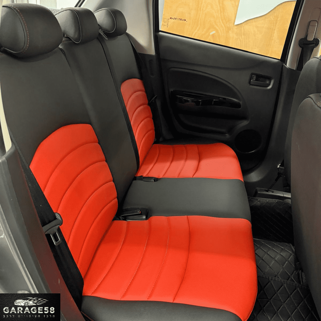 תפירת מושבים מעור במקום מושבי בד